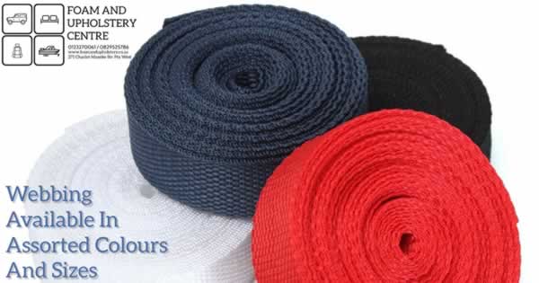 Webbing in Assorted Colours and Sizes